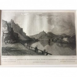 Nonnenwerth: Ansicht mit Rolandseck - Stahlstich, 1832