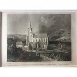 Oberwesel: Ansicht der Liebfrauenkirche - Stahlstich, 1832