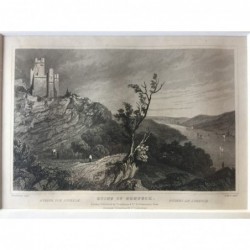 Burg Sonneck: Ansicht - Stahlstich, 1832