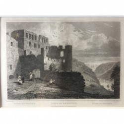 Burg Rheinfels: Ansicht - Stahlstich, 1832