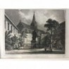 Mainz: Ansicht Gutenbergdenkmal - Stahlstich, 1832