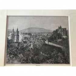 Miltenberg: Gesamtansicht - Holzstich, 1880