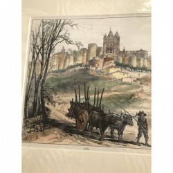 Avila: Ansicht - Holzstich, 1878