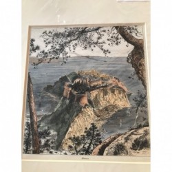 Monaco: Ansicht - Holzstich, 1878