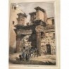 Rom: Teilansicht Neros Forum - Holzstich, 1878