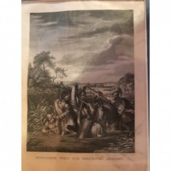 Gnodomar wird zum Gefangenen gemacht - Kupferstich, 1825