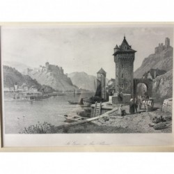 St. Goar: Teilansicht - Stahlstich, 1878