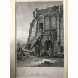 Brindisi: Haus des Vergil - Stahlstich, 1878