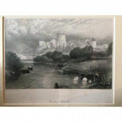 Windsor Castle: Ansicht - Stahlstich, 1878