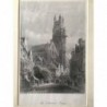 Brügge: Ansicht Kathedrale - Stahlstich, 1878
