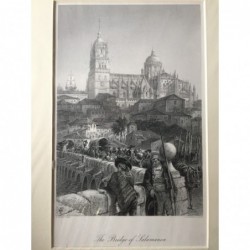 Salamanca: Detailansicht - Stahlstich, 1878