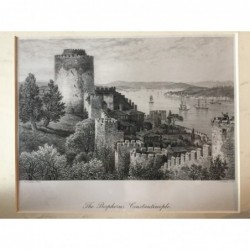 Konstantinopel: Ansicht Bosporus - Stahlstich, 1878