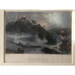 Schloß Laufen: Ansicht - Stahlstich, 1850