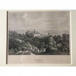 Neufchatel: Ansicht - Stahlstich, 1850