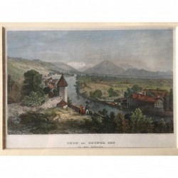 Thun: Ansicht - Stahlstich, 1850