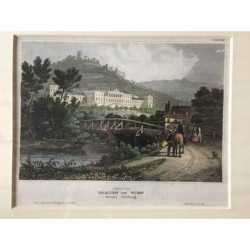 Baden: Ansicht Schloß Weilburg - Stahlstich, 1850