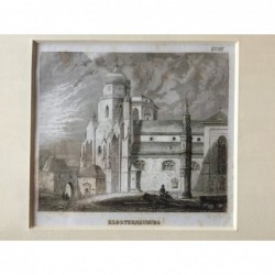 Klosterneuburg: Ansicht Kirche - Stahlstich, 1850