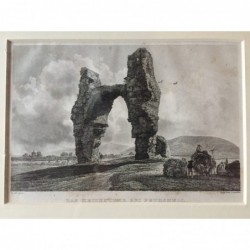 Petronell Carnuntum: Ansicht Heidentor - Stahlstich, 1850