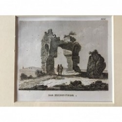 Petronell Carnuntum: Ansicht Heidentor - Stahlstich, 1850