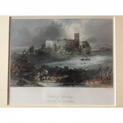 Burg Spielberg: Gesamtansicht - Stahlstich, 1850
