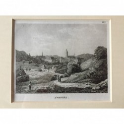 Zwettel: Ansicht - Stahlstich, 1850
