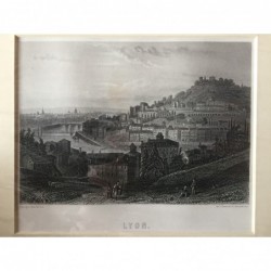 Lyon: Ansicht - Stahlstich, 1850
