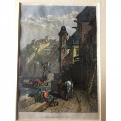 Ehrenbreitstein: Ansicht - Stahlstich, 1850