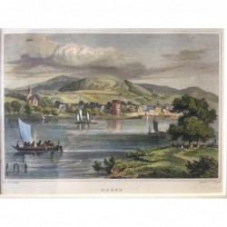 Rhens: Ansicht - Stahlstich, 1850