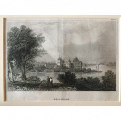 Gripsholm: Ansicht - Stahlstich, 1850