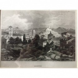 Brescia: Teilansicht - Stahlstich, 1850