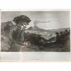 Neapel: Ansicht - Stahlstich, 1850