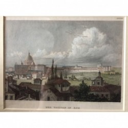 Vatikan: Gesamtansicht - Stahlstich, 1850