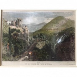 Tivoli: Ansicht des Vesta Tempels - Stahlstich, 1850