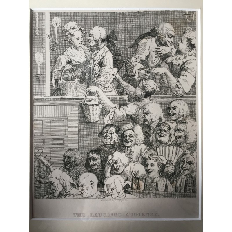 Hogarth: The laughng audience - Stahlstich, 1833