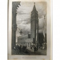 Venedig, Gesamtansicht: The Campanile Venice - Stahlstich, 1831