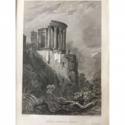 Tivoli, Gesamtansicht: Sibyls Temple Tivoli - Stahlstich, 1831