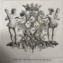 Hogarth: Arms of the Duchess of Kendal - Stahlstich, 1833