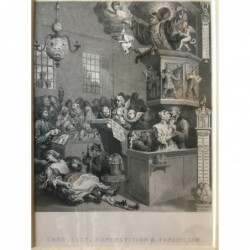 Hogarth: Credulity, superstition, and fanaticism - Stahlstich, 1833