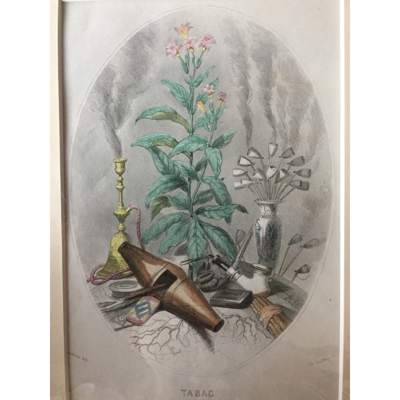 Tabak - Stahlstich, 1850