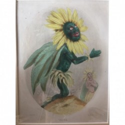 Sonnenblume - Stahlstich, 1850