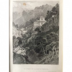 La Santa Trinita, Gesamtansicht: Convent of la Santa Trinita - Stahlstich, 1833