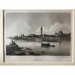 Höchst: Ansicht - Stahlstich, 1850