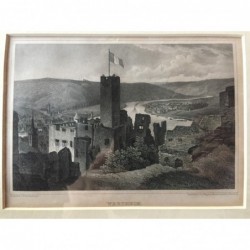 Wertheim: Ansicht Burg - Stahlstich, 1850