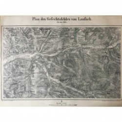 Laufach: Karte - Heliographie, 1870