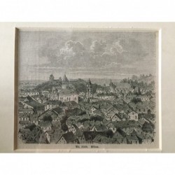 Vilna (Vilnius): Ansicht - Holzstich, 1880