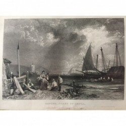 Savona, Gesamtansicht: Savona, Coast of Genoa - Stahlstich, 1833