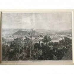 Ljubljana (Laibach): Ansicht - Holzstich, 1880