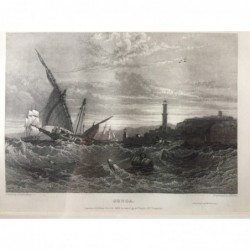 Genua, Ansicht: Genoa - Stahlstich, 1833