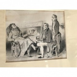 Daumier: Journalist (Nr. 12) - Lithographie, 1840