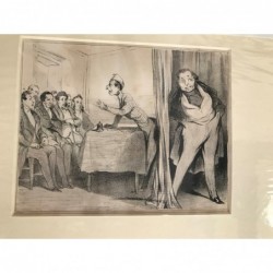 Daumier: Aktionäre (Nr. 51) - Lithographie, 1840